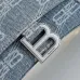 Balenciaga Hourglass Denim Handbag Silver B Logo 23x10x24cm #B64971