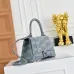 Balenciaga Hourglass Denim Handbag Silver B Logo 23x10x24cm #B64971