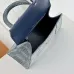 Balenciaga Hourglass Denim Handbag Silver B Logo 23x10x24cm #B64971
