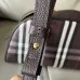 Burberry Check Canvas Bowling Bag with Leather Trim 33.5×12.5×17cm #B65004