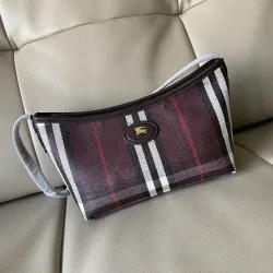 Burberry Check Canvas Shoulder Bag 25.5×12×16cm #B65007