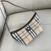 Burberry Check Canvas Shoulder Bag with EKD Logo 25.5×12×16cm #B65006