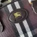 Burberry Mini Check Canvas Bowling Top Handle Bag 19.5×9×12cm #B65010