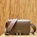 Burberry Women's Crossbody Bag - Beige Leather & Iconic Check Pattern with Pink Accents, Adjustable Signature Strap, Luxury Fashion Shoulder Bag #B56716