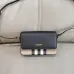 Burberry Women's Crossbody Bag - Black Leather & Iconic Check Pattern, London England Logo, Stylish Shoulder Bag for Luxury Fashion #B56713