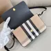 Burberry Women's Crossbody Bag - Black Leather & Iconic Check Pattern, London England Logo, Stylish Shoulder Bag for Luxury Fashion #B56713