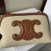 CELINE CLUTCH ON CHAIN CUIR TRIOMPHE IN TEXTILE AND CALFSKIN #B49115