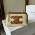 CELINE CLUTCH ON CHAIN CUIR TRIOMPHE IN TEXTILE AND CALFSKIN #B49115