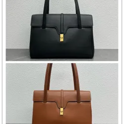 CELINE Grained Leather Medium 16 Shoulder Bag #B49102