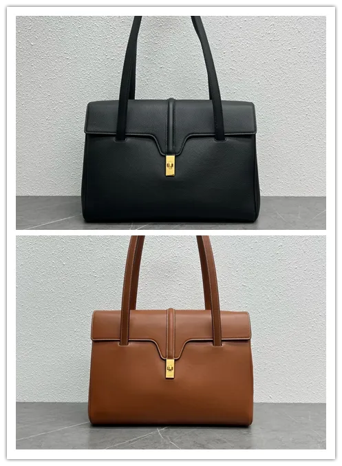 CELINE Grained Leather Medium 16 Shoulder Bag #B49102