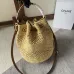 CLARA CELINE CLASSIC PANIER IN RAFFIA AND CALFSKIN #B49125