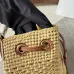 CLARA CELINE CLASSIC PANIER IN RAFFIA AND CALFSKIN #B49125