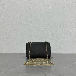 Celine 100382 Denim Shell Bag with Chain Strap Size 16x11x8CM #B62902