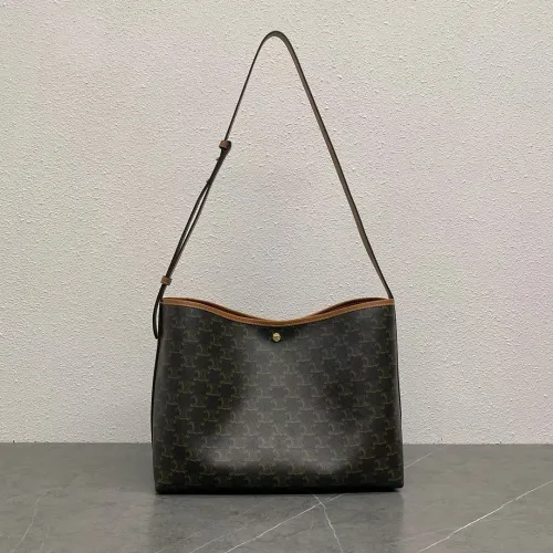 Celine 123912 Soft Shopper Bag in Triomphe Canvas Size 32x14x24CM #B62896