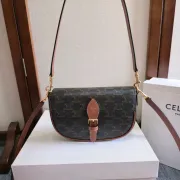 Celine FOLCO SHOULDER BAG IN TRIOMPHE CANVAS size:20×14×5cm #B54049