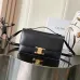 Celine Teen Triomphe Bag shiny calfskin Black/brown #A69299