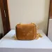 Celine Women's Mini Crossbody Bag - Tan Suede Leather, Gold-Tone Triomphe Logo & Chain Strap, Luxury Compact Shoulder Bag for Fashion Enthusiasts #B56821