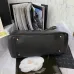 CHANEL Calfskin Quilted Book Pocket Shopping Tote Black #B48985