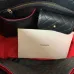 CHANEL Calfskin Quilted Book Pocket Shopping Tote Black #B48985
