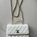 CHANEL Lambskin Quilted Crystal Top Handle Clutch #B50302