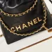 Chanel 22 mini handbag, Shiny calfskin & gold-tone metal  #B49043