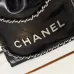 Chanel 22 mini handbag, Shiny calfskin & gold-tone metal  #B49043