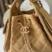 Chanel 5631 Mini Suede Hobo Bag Gold CC Chain Underarm Shoulder Designer Handbag #B65962