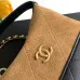 Chanel AP5277 Two Tone Suede Lunch Box Crossbody Bag Gold CC Chain Shoulder Handbag #B65968