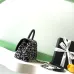 Chanel AS2215 Mini Coco Sequin Tweed Top Handle Bag Gold CC Chain Crossbody Handbag #B65967