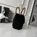 Chanel AS6022 Suede Bucket Bag with Tortoise Handle 18x24x12cm #B64999