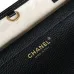 Chanel AS6288 26S Two Tone Barrel Bag Caviar & Shearling Gold CC Top Handle Handbag #B65961