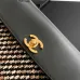 Chanel AS6289 26S Tweed Barrel Bag Vintage Gold CC Top Handle Leather Trim Handbag #B65964