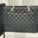 Chanel Black Caviar Gst In Gold Hardware #B49072
