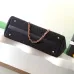 Chanel Black Felt Tote Quilted  Soft Textured  Calfskin Handle Metallic Chain #B60134