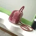 Chanel Burgundy Quilted Velvet Handbag With Top Handle And Gold Chain Strap size:11×20×8cm #B54338