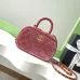 Chanel Burgundy Quilted Velvet Handbag With Top Handle And Gold Chain Strap size:11×20×8cm #B54338