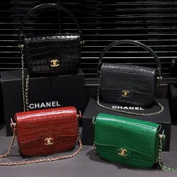 Chanel Croc Emboss Mini Handle Flap AS6424 14×19×5.5cm #B67271