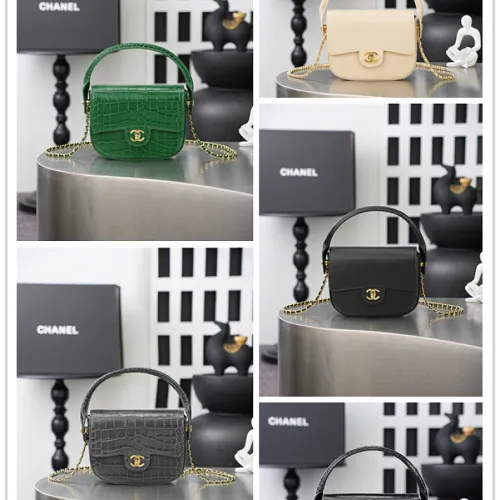 Chanel Croc Leather Mini Handle Hobo Bag 6424 #B67267