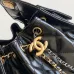 Chanel Hobo Shoulder Bag  Hippie Style Vintage Gold Coin Button Drawstring Bucket Bag #B59437
