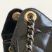 Chanel Hobo Shoulder Bag  Hippie Style Vintage Gold Coin Button Drawstring Bucket Bag #B59437