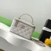 Chanel Lambskin Quilted Metal Small Top Handle Vanity Case #B50296