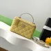 Chanel Lambskin Quilted Metal Small Top Handle Vanity Case #B50296