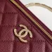 Chanel Lambskin Quilted Metal Small Top Handle Vanity Case #B50296