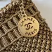 Chanel Mini 22 Bag Metallic Gold Macrame Calfskin Gold Hardware #B49042