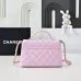 Chanel Mini Rectangular Flap with Top Handle Black Lambsk #B50104