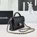 Chanel Mini Rectangular Flap with Top Handle Black Lambsk #B50104