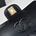 Chanel Mini Rectangular Flap with Top Handle Black Lambsk #B50104