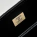 Chanel Mini Rectangular Flap with Top Handle Black Lambsk #B50104