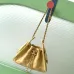 Chanel Mini Suede Bucket Bag  Retro Coin Button  Drawstring  Quilted  Classic Chain #B60133