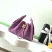 Chanel Mini Suede Bucket Bag  Retro Coin Button  Drawstring  Quilted  Classic Chain #B60133